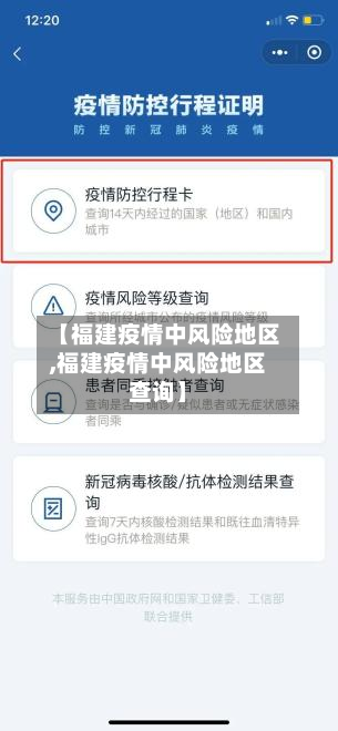 【福建疫情中风险地区,福建疫情中风险地区查询】