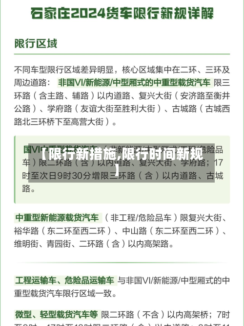 【限行新措施,限行时间新规】