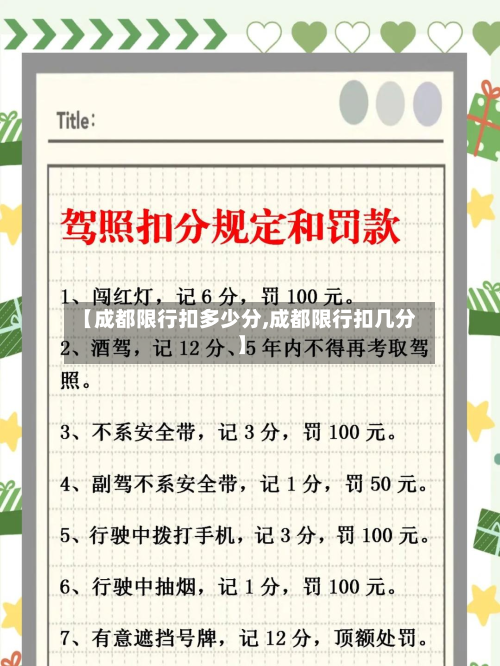 【成都限行扣多少分,成都限行扣几分】-第3张图片