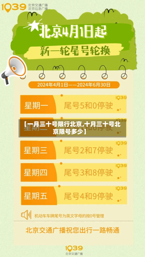 【一月三十号限行北京,十月三十号北京限号多少】