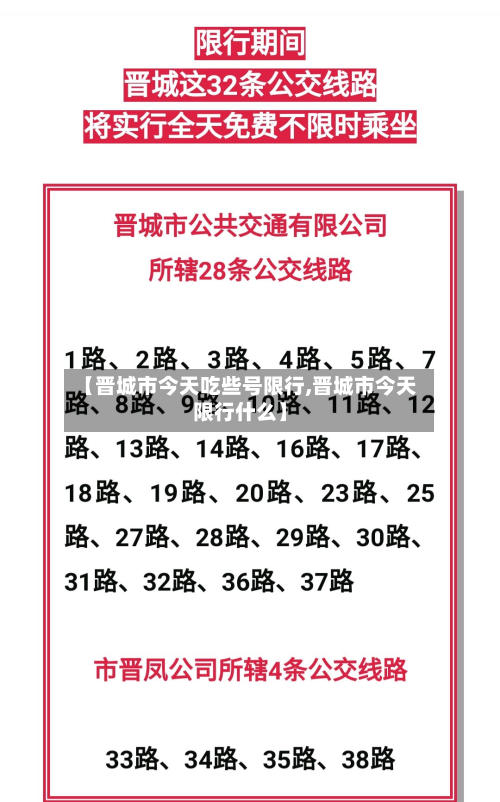 【晋城市今天吃些号限行,晋城市今天限行什么】-第2张图片