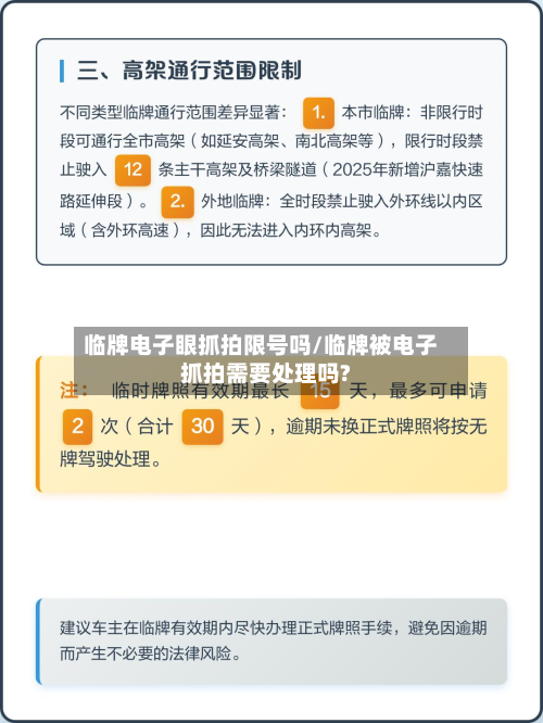 临牌电子眼抓拍限号吗/临牌被电子抓拍需要处理吗?-第2张图片