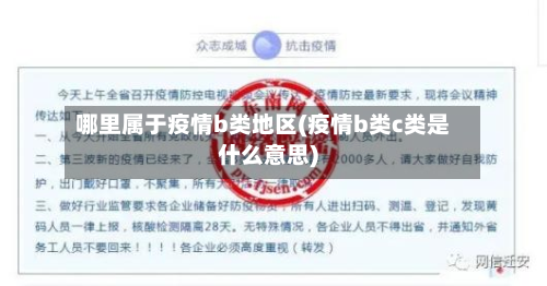 哪里属于疫情b类地区(疫情b类c类是什么意思)