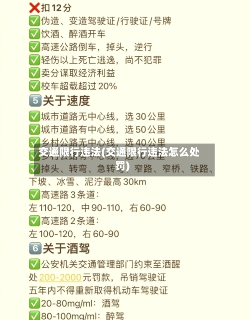 交通限行违法(交通限行违法怎么处罚)-第2张图片