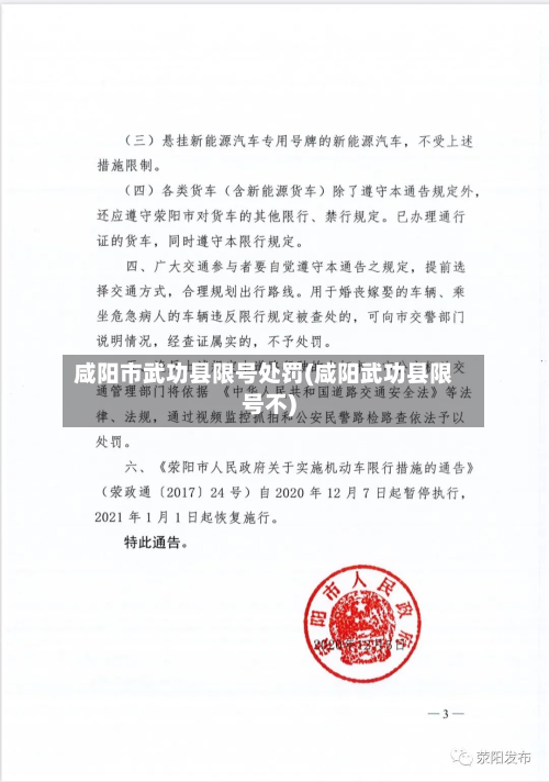 咸阳市武功县限号处罚(咸阳武功县限号不)-第2张图片