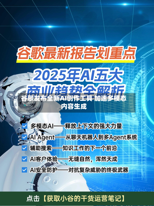 谷歌发布全新AI创作工具 加速多模态内容生成