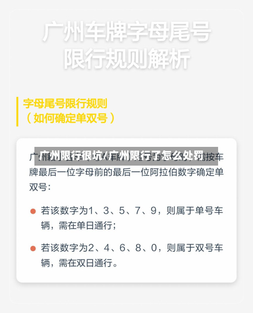 广州限行很坑/广州限行了怎么处罚