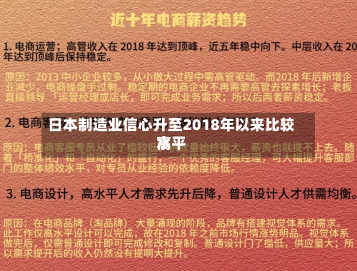 日本制造业信心升至2018年以来比较高水平