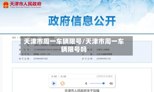 天津市周一车辆限号/天津市周一车辆限号吗-第2张图片