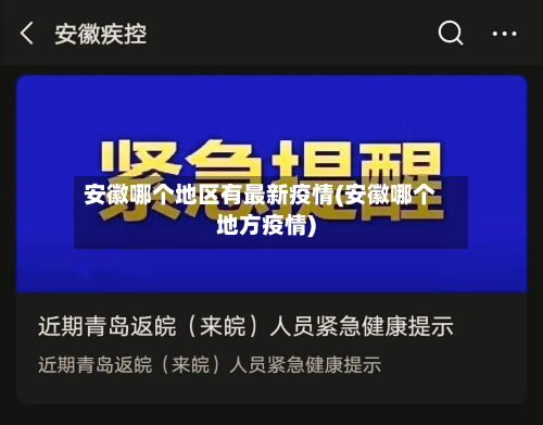 安徽哪个地区有最新疫情(安徽哪个地方疫情)