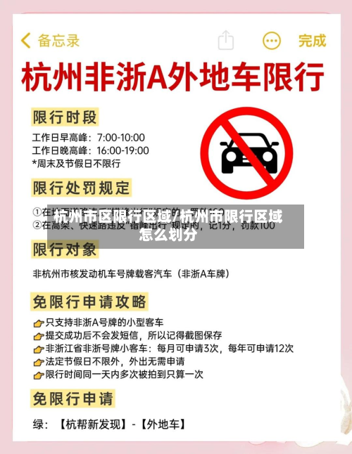 杭州市区限行区域/杭州市限行区域怎么划分