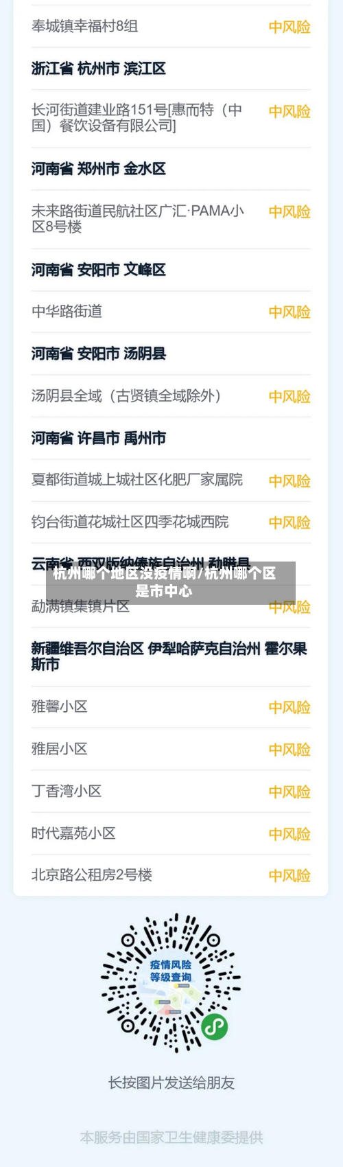 杭州哪个地区没疫情啊/杭州哪个区是市中心