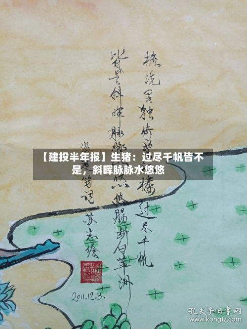 【建投半年报】生猪：过尽千帆皆不是，斜晖脉脉水悠悠