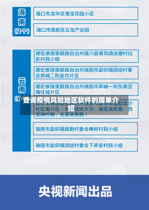 查询疫情风险地区软件的简单介绍-第2张图片