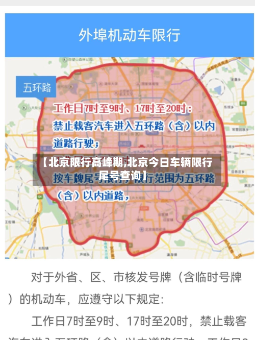 【北京限行高峰期,北京今日车辆限行尾号查询】-第3张图片