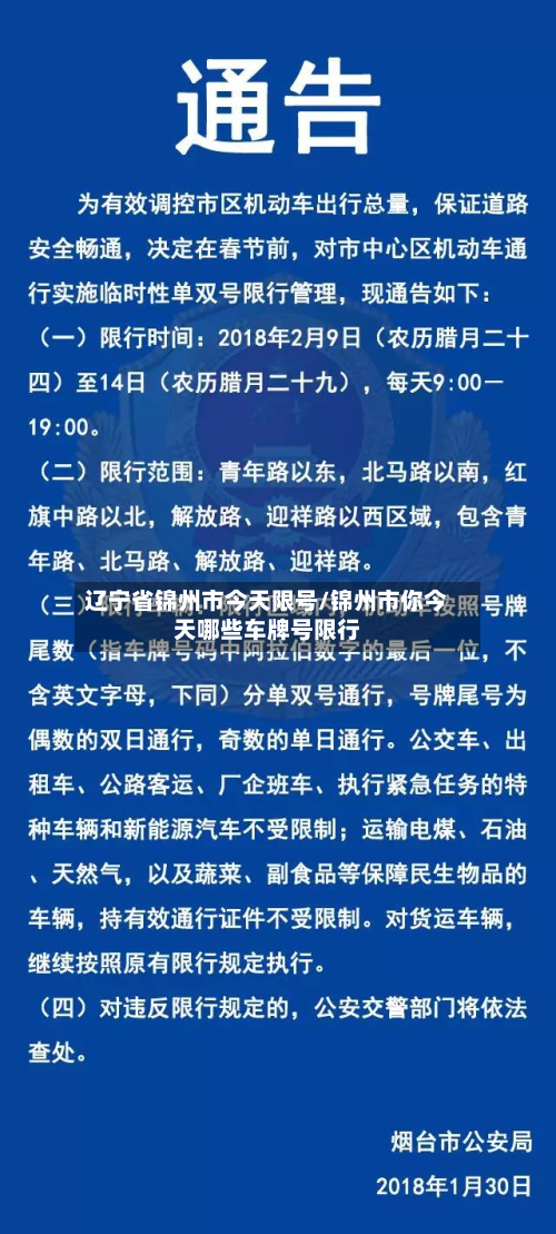 辽宁省锦州市今天限号/锦州市你今天哪些车牌号限行-第2张图片