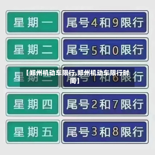 【郑州机动车限行,郑州机动车限行时间】-第3张图片