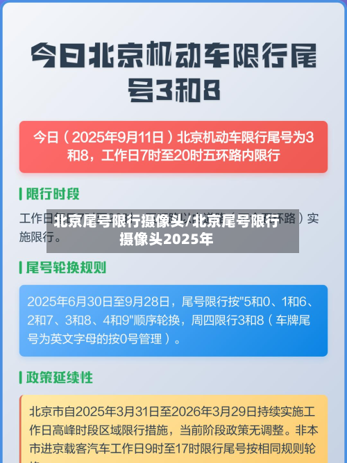 北京尾号限行摄像头/北京尾号限行摄像头2025年-第2张图片