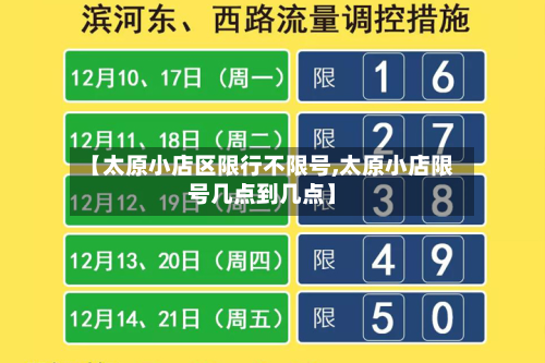 【太原小店区限行不限号,太原小店限号几点到几点】
