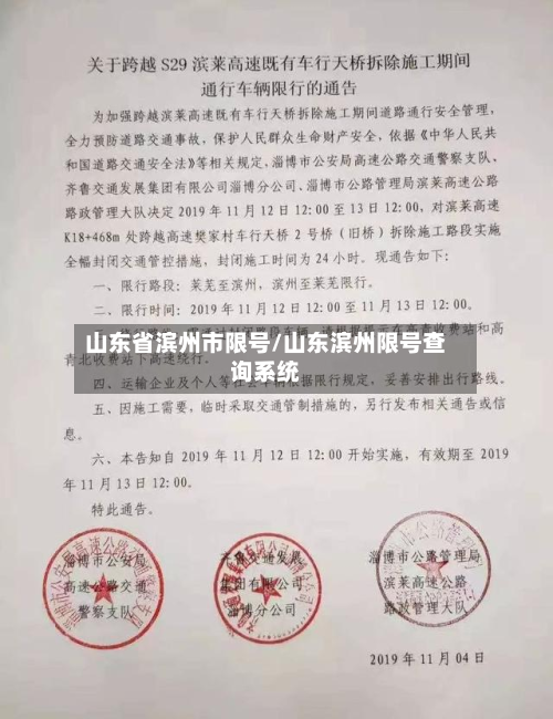 山东省滨州市限号/山东滨州限号查询系统