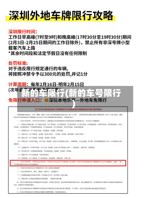 新的车限行(新的车号限行)