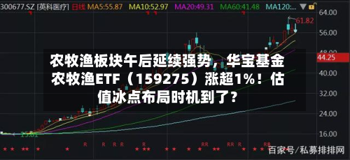 农牧渔板块午后延续强势，华宝基金农牧渔ETF（159275）涨超1%！估值冰点布局时机到了？