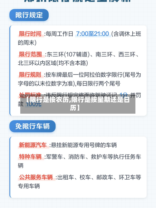 【限行是按农历,限行是按星期还是日历】-第2张图片
