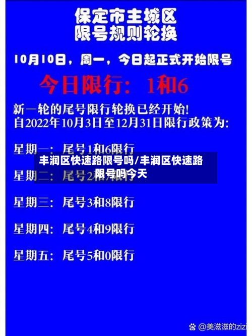 丰润区快速路限号吗/丰润区快速路限号吗今天