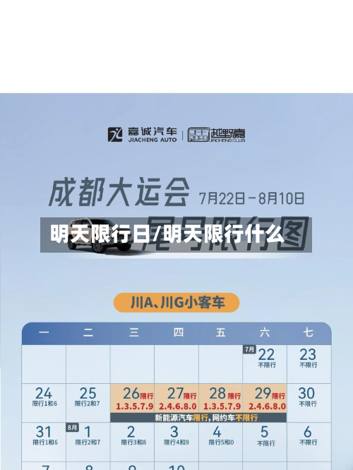 明天限行日/明天限行什么