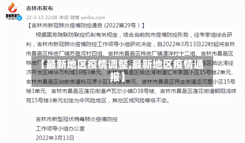 【最新地区疫情调整,最新地区疫情通报】
