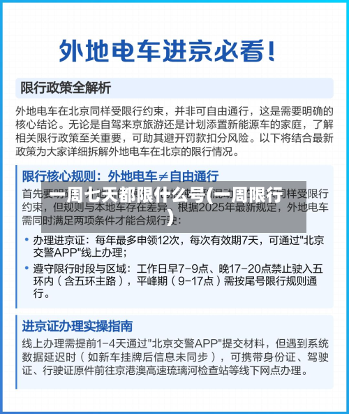 一周七天都限什么号(一周限行)