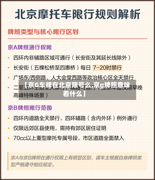 【京G车牌在北京限号么,京g牌照意味着什么】-第3张图片