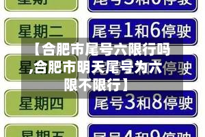【合肥市尾号六限行吗,合肥市明天尾号为六限不限行】-第3张图片