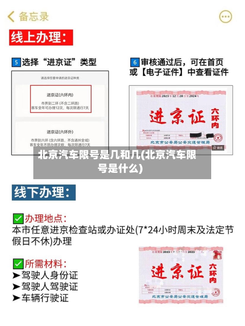 北京汽车限号是几和几(北京汽车限号是什么)