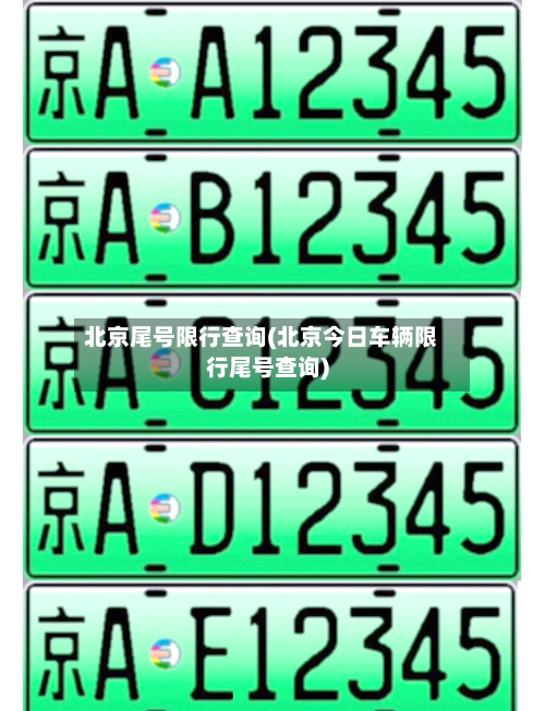 北京尾号限行查询(北京今日车辆限行尾号查询)