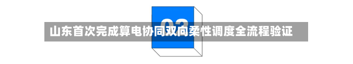 山东首次完成算电协同双向柔性调度全流程验证-第2张图片