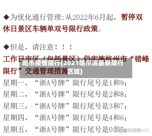 哈市疫情限行(2021哈尔滨最新限行区域)-第2张图片