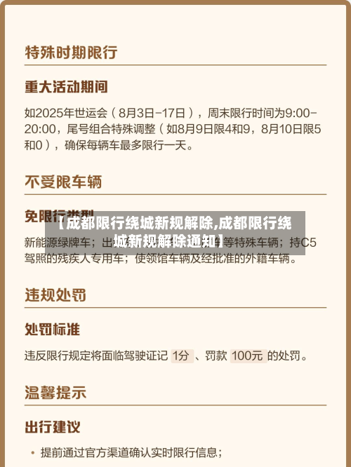 【成都限行绕城新规解除,成都限行绕城新规解除通知】-第2张图片