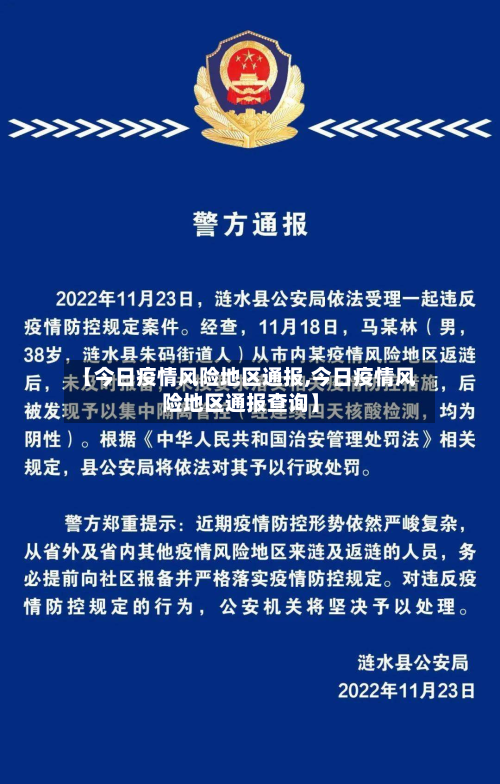 【今日疫情风险地区通报,今日疫情风险地区通报查询】