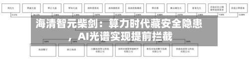 海清智元柴剑：算力时代藏安全隐患，AI光谱实现提前拦截-第2张图片