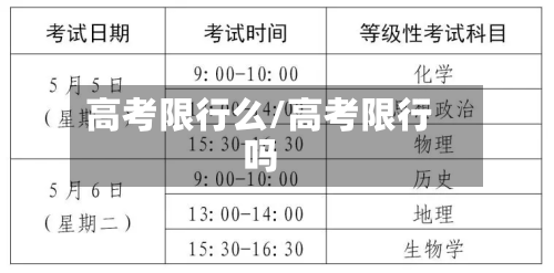 高考限行么/高考限行吗-第2张图片