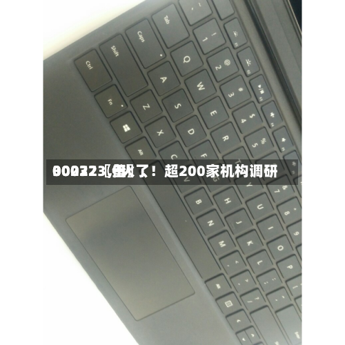 00072〖伍〗、
30032〖叁〗、
002273,火了!超200家机构调研