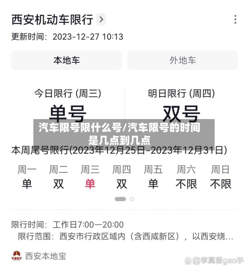 汽车限号限什么号/汽车限号的时间是几点到几点-第3张图片