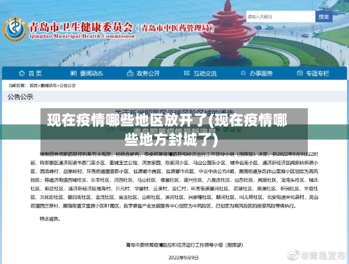 现在疫情哪些地区放开了(现在疫情哪些地方封城了)-第3张图片