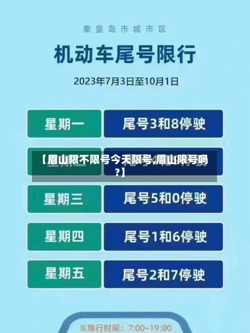 【眉山限不限号今天限号,眉山限号吗?】-第3张图片