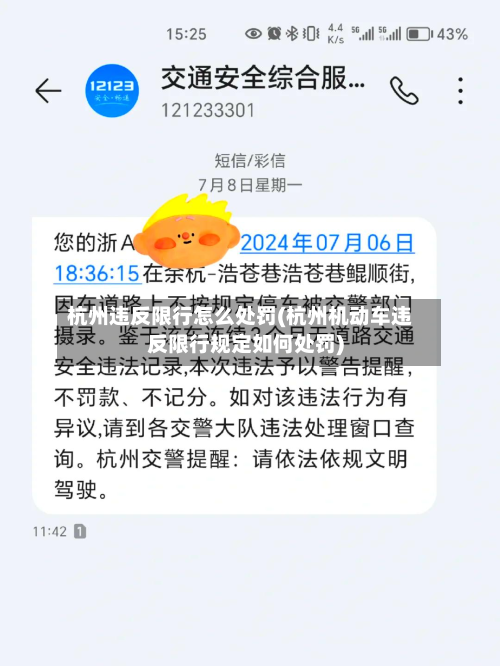 杭州违反限行怎么处罚(杭州机动车违反限行规定如何处罚)