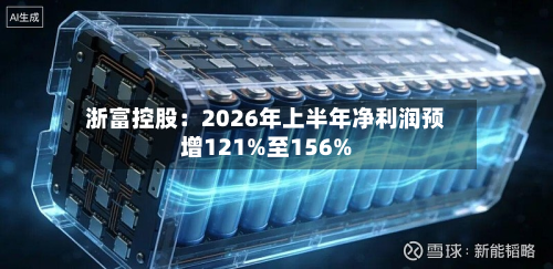 浙富控股:2026年上半年净利润预增121%至156%