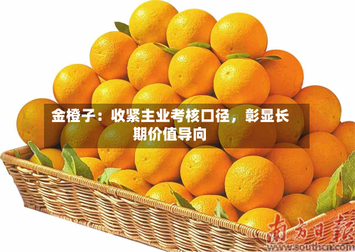 金橙子:收紧主业考核口径,彰显长期价值导向