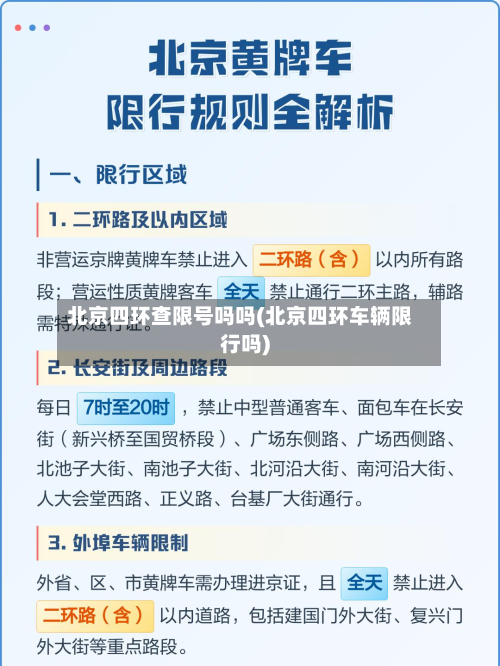 北京四环查限号吗吗(北京四环车辆限行吗)-第2张图片