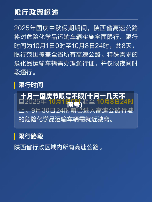十月一国庆节限号不限(十月一几天不限号)